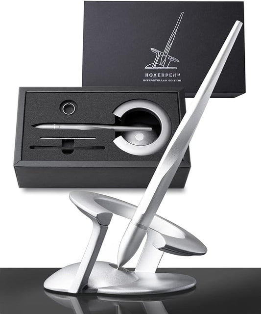 novium Hoverpen Interstellar - German-engineered Ballpoint Pen with Magnetic Features, Starlight Silver