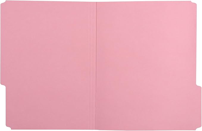Amazon Basics File Folders for Organization, Letter Size, 1/3 Cut Tab, Pink, 36-Pack