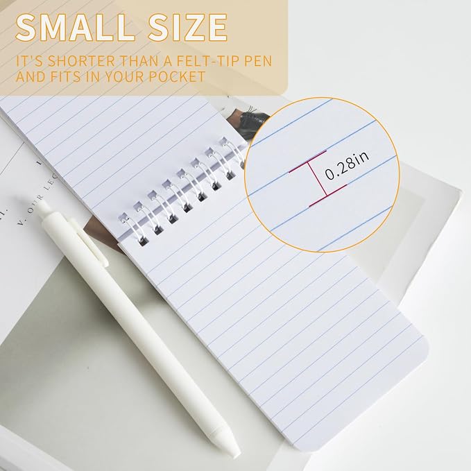 QiCheng 6pcs Pocket Notebook Mini Notepad Small Spiral Notebooks 3X5Inch | functionality PortabilityPortability convenience