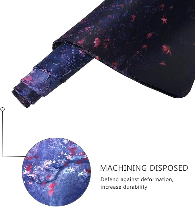 XXL Professional Large Mouse Pad & Computer Game Mouse Mat (35.4x15.7x0.1IN, 90x40 Forest)