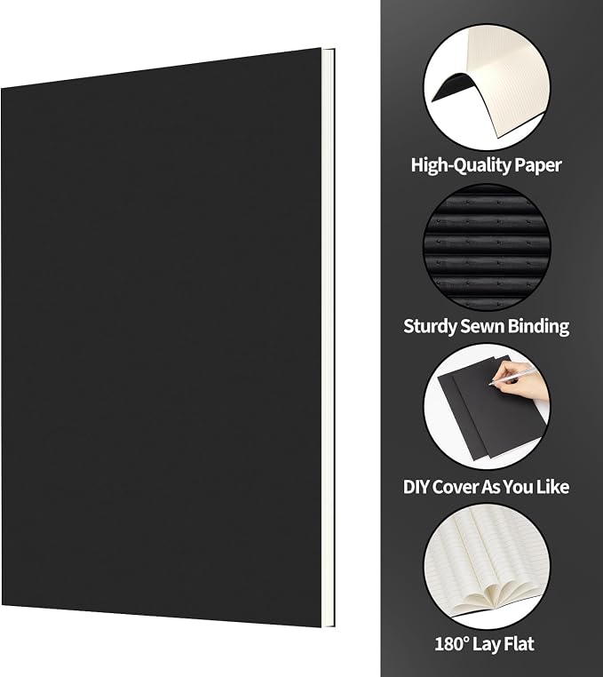 100 Pack A5 Black Cover College Ruled Notebooks Bulk, Journaling Notebooks | A5 Lined College Ruled Notebook, 8.3x5.5 Inches 60 Pages Travel Journal Notebooks Set for Work, School, Writing