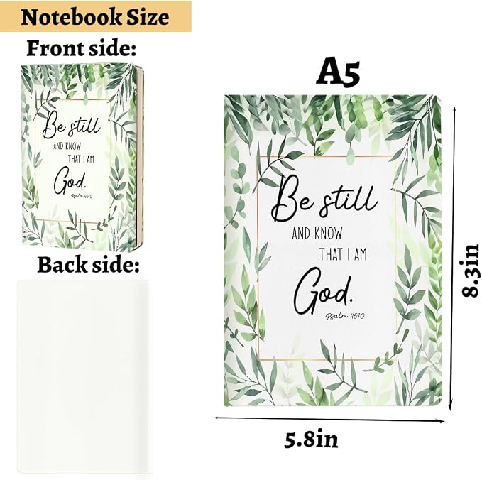 Christian Hard Shell Journal Notebook Notebook 200 Sheets (5.8 x 8.3) | Bible Gifts for Women, College Ruled Notebook, Inspirational Notebooks, Journals for Writing Planner Note Taking