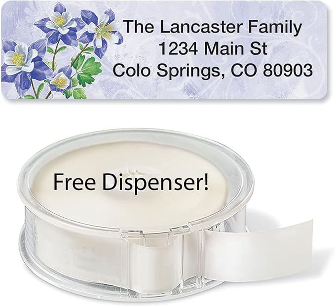 Colorful Images Rolled Personalized Return Address Labels | Spring Floral, 250 Count, Self-Adhesive, With Dispenser Customize with Name & Shipping Addres