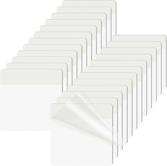 KICNIC Transparent Sticky Notes, 720 Pcs 3x3 Inch, Self-Adhesive Waterproof, See-Through Translucent Sticky Notes for Books, Bible, Page Markers, School Office College Supplies (Clear White)