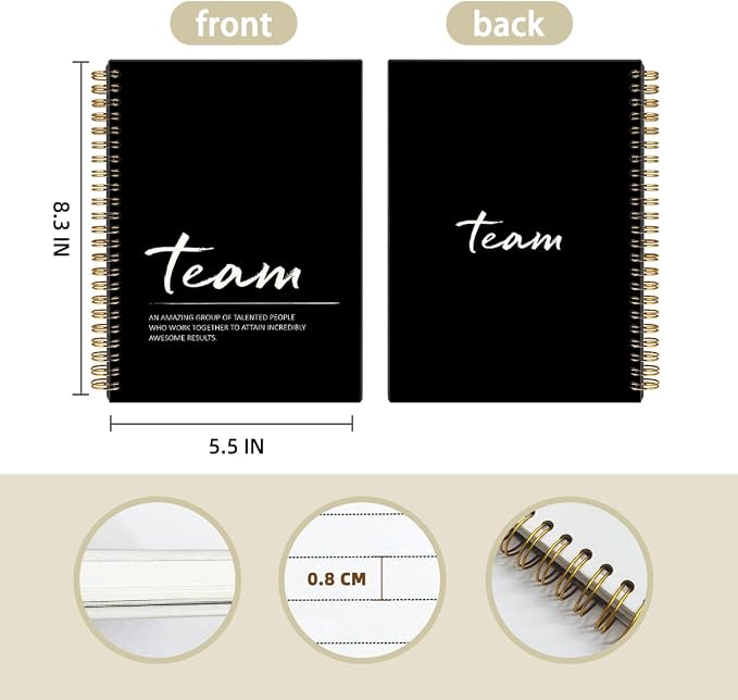 Meeting Notebook for Work, Team Gifts for Employees, Employee Appreciation Gifts, Thank You Gift for Women Men Leader Boss Mentor Manager Coworkers Going Away Retirement, 5.5x8.3