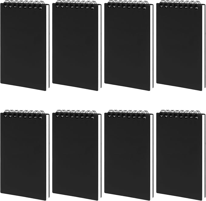 8 Pack 3x5" Spiral Pocket Notebook, College Ruled Small Notepad for School | Mini & Small Notebooks, Pocket Notepads & Note Pads for Home Office Work Meetings Travel Journal, Great for Quick Note Taking