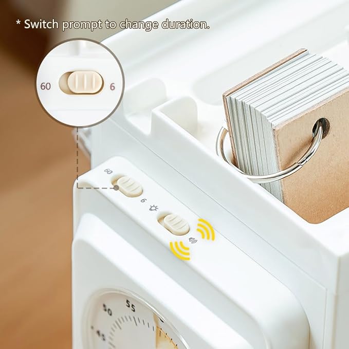 Desk Organizers with Visual Times Timer Rotating Pen Holder for School Office