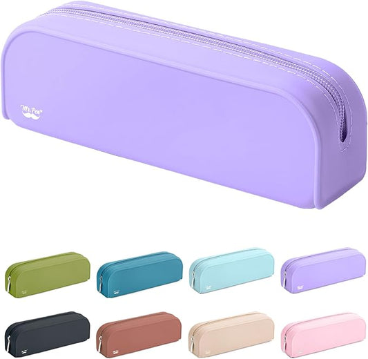 Mr. Pen- Silicone Pencil Case, Aesthetic Pencil Bag for Women, Makeup Pouch | Multifunctional Pouch for Stationery, Cosmetics and Electrical Goods Storage