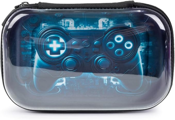 ZIPIT Clear Top Pencil Case for Kids, Durable Pencil Box for School, Large Capacity Stationery Organizer Box, Gaming