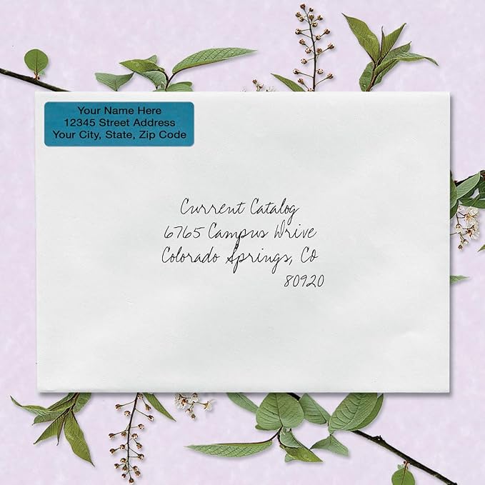 Colorful Images Personalized Return Address Labels | Metallic Rainbow Foil, 250 Count, Self-Adhesive, With Dispenser, Customize with Name & Shipping Address