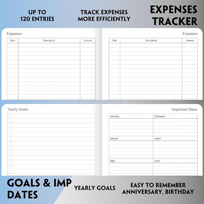 26-27 Academic Planner - Weekly and Monthly Planner, Jul 2026 - Jun 2027, Holidays, Contacts and Notes Pages, Vegan Leather Cover, Elastic Closure, 5.5”x8.25”, Grey