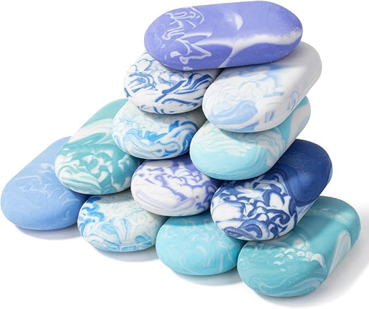 Mr. Pen- Marble Pencil Erasers, 12 Pack, 1" x 2" | Soft Rubber Marble Pencil Erasers for School, Office, Art Sketching, Homework, Exams, Clean Smudge-Free Correction