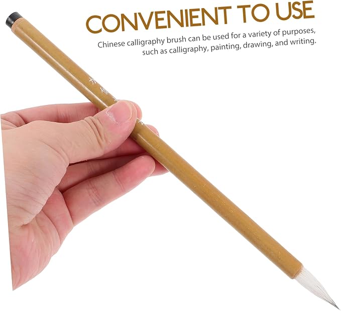 LALAFINA Chinese Calligraphy Brush Sumi Ink Brush for Chinese Calligraphy Painting Drawing and Writing Traditional for Beginners Practice 8.66 X 1.41 X 0.35 in