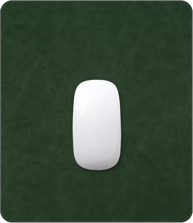 Mouse pad, Non-Slip Washable Waterproof Computer Mouse mat Thick for Laptop Wireless Mouse Home Office Travel, Portable 9.8"x 8.3" S Dark Green