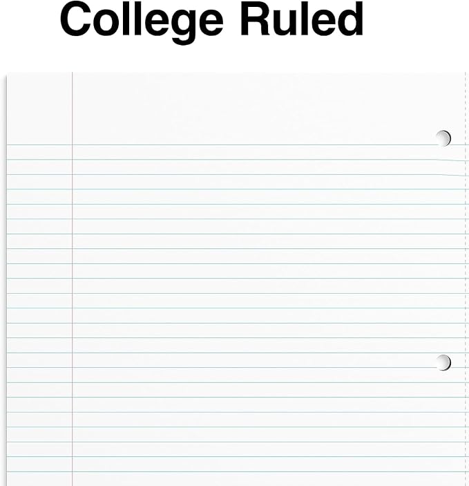 STAPLES Premium 1 Subject Notebook, 8.5 inch x 11 inch, College Ruled, 100 Sheets, Pink, 3/Pack