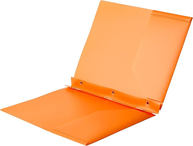 Amazon Basics Heavy Duty Plastic Folders with 2 Pockets for Documents, Letter Size Paper, School Supplies Organization, Assorted Colors, Pack of 24