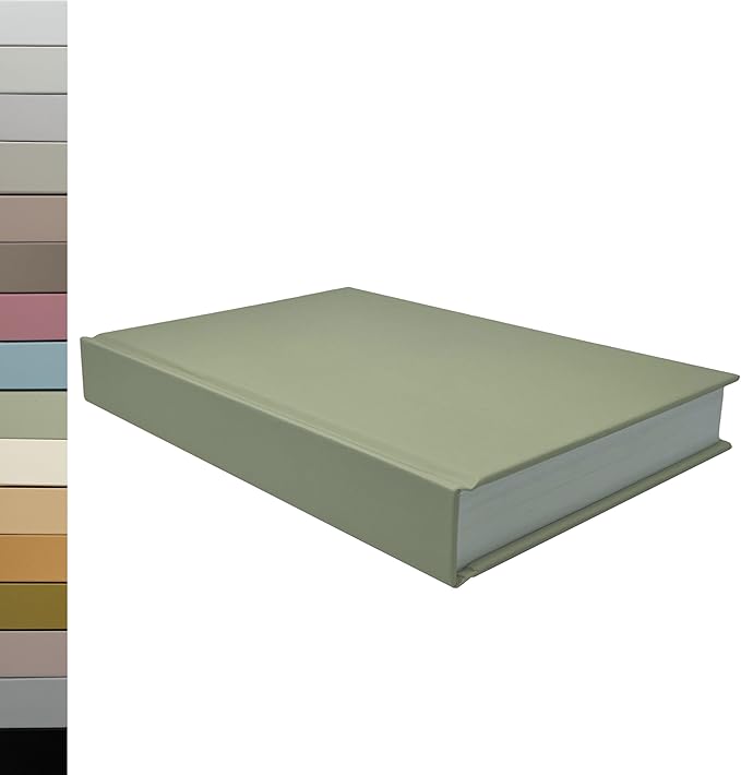 CovoBook™ Blank Hardcover | Premium Sketchbook Journal Guest Book | Photo Prop Home Decor (Sage, Size 9)