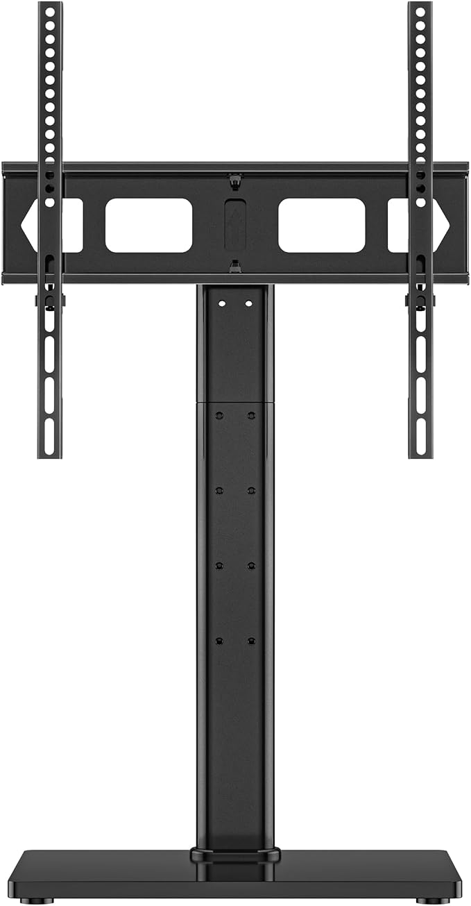 XINLEI Universal Swivel TV Stand Base Table Top TV Stand for 23-70 Inch TVs 70 Degree Swivel, 6 Height Adjustable Tall Monitor Mount Stand, Max VESA 400x400mm,Holds up to 88lbs TS206