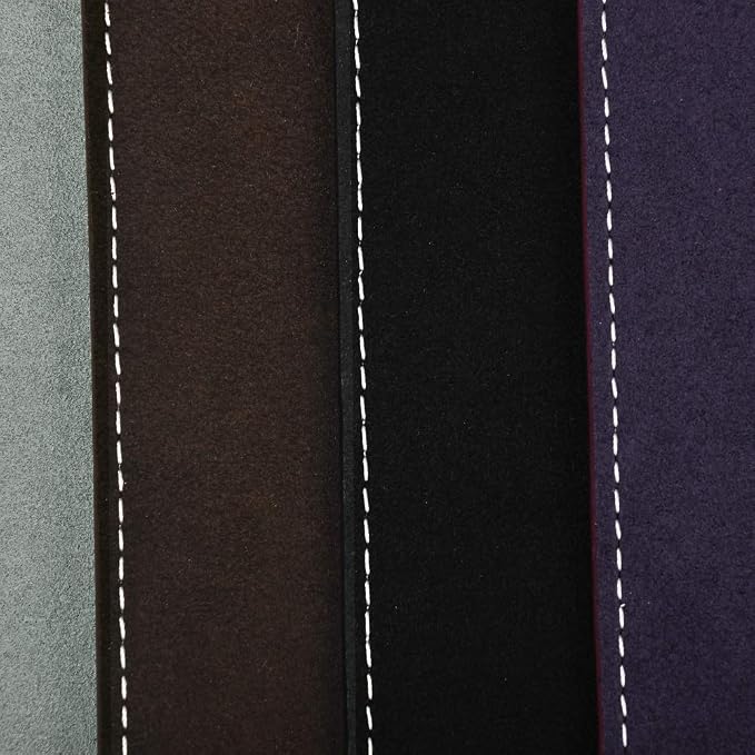 Oirlv Premium Leather Valet Tray for Men Jewelry Organizer, Desktop Storage,Key Wallets Cell Phones Catchall Tray Nightstand or Dresser Organizer Plate (Purple)