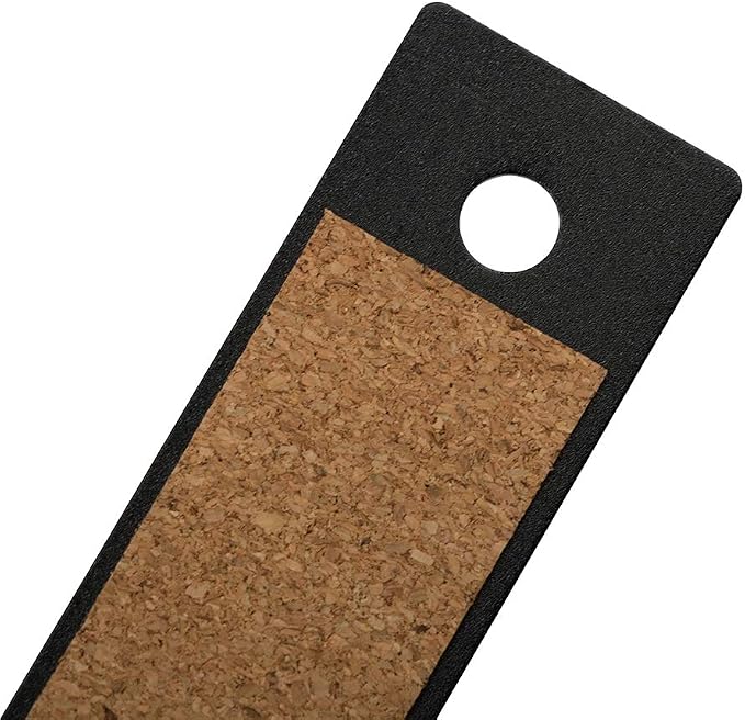 JAM PAPER Strong Stainless Steel Ruler - 12 Inch - Metal Ruler with Non-Skid Cork Backing - Black Metallic - Sold Individually