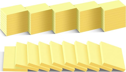 (54 Pads) Mini Sticky Notes 1.5x2 in, Yellow Strong Adhesive Post, Suitable for School, Home, Office, Clean Removal