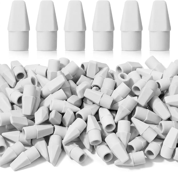 Mr. Pen- White Pencil Top Erasers, 120 pcs, Eraser Caps for Pencils | White Pencil Head Erasers for Pencils Tops