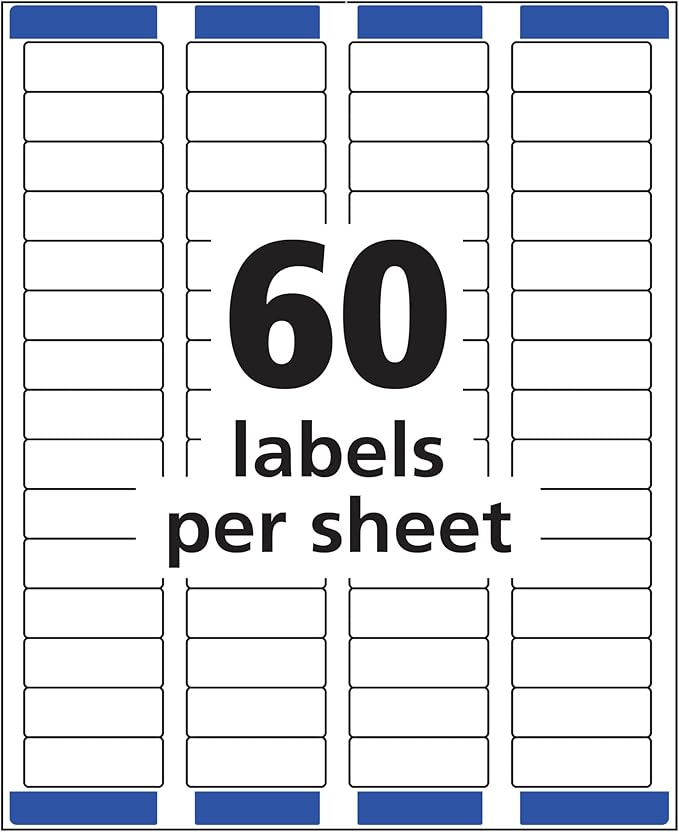 Avery Printable Return Address Labels, Sure Feed Technology, 2/3" x 1-3/4", Matte Clear, 600 Blank Mailing Labels (15695)