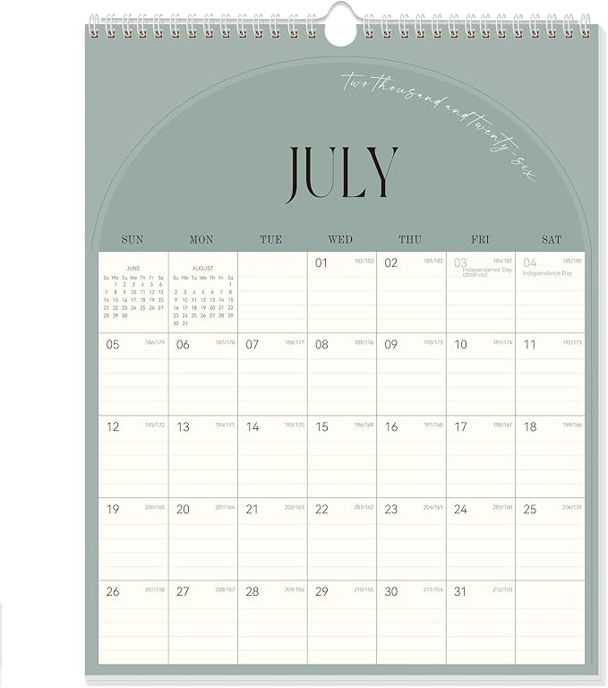 Guasslee Wall Calendar 2026-2027, Vertical Wall Calendar 2026, Jun. 2026-Dec. 2027, 19-Month Paper Calendar Spiral Bound, Monthly Planner Wall for Office School Home Easy Organizing, 14" X 11