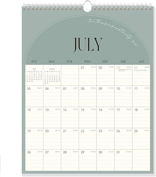 Guasslee Wall Calendar 2026-2027, Vertical Wall Calendar 2026, Jun. 2026-Dec. 2027, 19-Month Paper Calendar Spiral Bound, Monthly Planner Wall for Office School Home Easy Organizing, 14" X 11