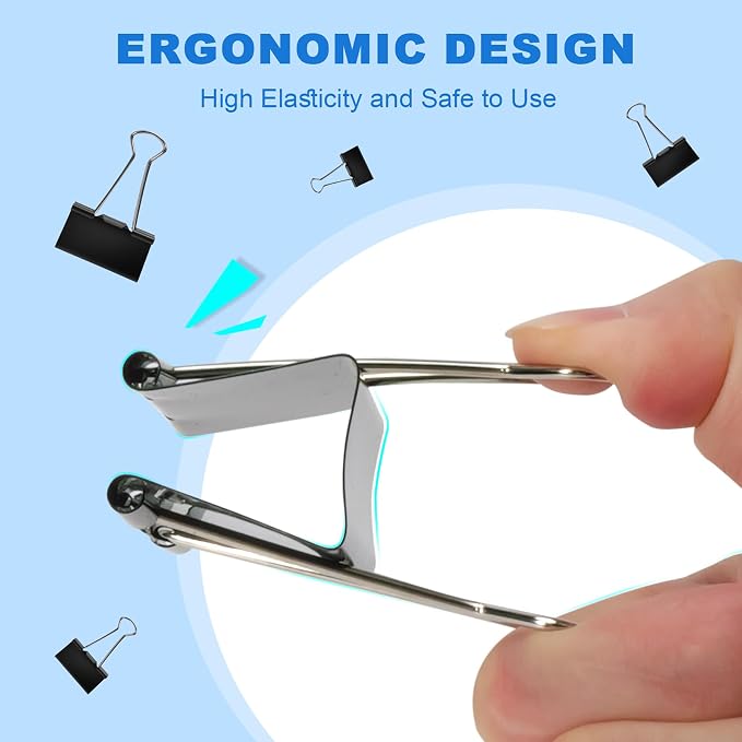Binder Clips Assorted Sizes Including Extra Large Medium Small Mini and Micro, Office Supplies File Clamps Paper Clips, 6 Sizes in 6 Boxes, 208 PCS Metal Black Clamps for School | Including Extra Large Medium Small Mini and Micro, Office Supplies, File...