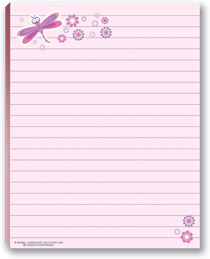 Cute Notepads - 4 Assorted Pads - USA Made - Ladybug, Bee, Butterfly, Dragonfly - Fun Small Gift