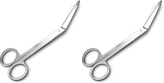 Utopia Care Bandage Scissors, 5.5 Inch Stainless Steel Shears for First Aid and Professional Use – Silver (Pack of 2)