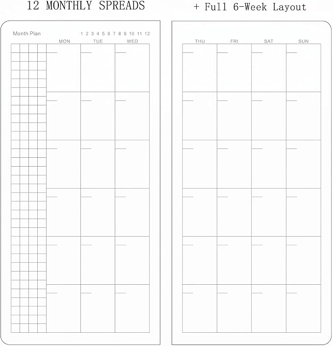 Undated Weekly Planner Notebook Pocket Organizer Appointment Book Journal Notebook A6 Week Plan Notepad (Sky Blue)