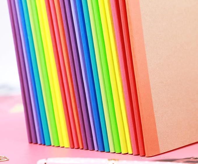 48 Pack A5 Kraf Notebooks Lined Journal Bulk Writing Diary Subject Notebooks Planner with Thick Paper, 60 Pages, 30 Sheets, 8.3x5.5 inch