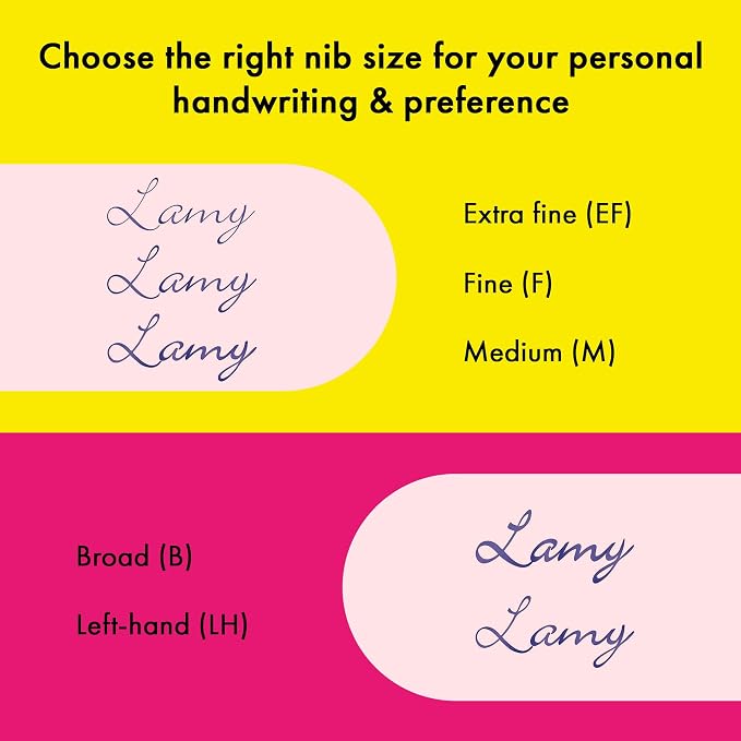 LAMY safari neonpink - Fountain Pen with ergonomic grip & polished steel nib in size M - ideal for any Writing & Calligraphy - including LAMY T 10 blue cartridge - Right-Handed