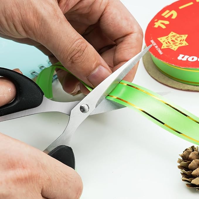 Scissors All Purpose,6 inch Scissors Set of 6,Comfort-Grip Handles Sharp Pointed Scissor,Great for Cutting Paper Suitable for Home Office and School Classroom Arts