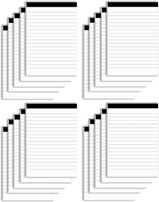 Nichela Notepads Bulk for Daily Planning and Organization of Work – 4 x 6-inches Ruled Pages – Thick Bright White Paper – 30 Pages – Note Pads College Ruled – Pack of 20