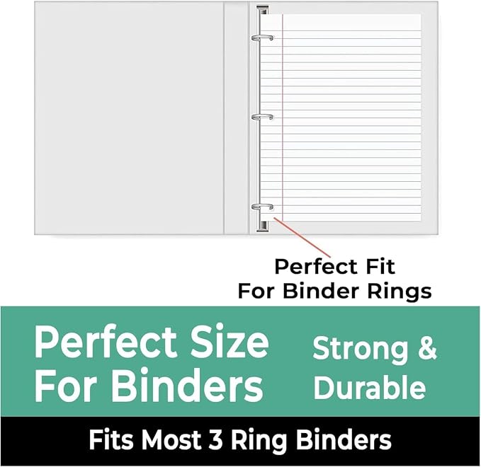 Rosmonde 1152 Pack Loose Leaf Paper Bulk, 172800 Sheets, Wide Ruled Bulk | Pallet of Filler Paper, 150 Sheets/Pack, 8 x 10.5", Bulk Notebook Paper, 3 Hole Punched, School & Office, 4-7 Days Transit