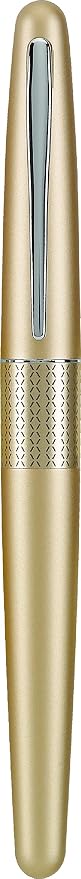 PILOT Metropolitan Collection Gel Roller Pen, Gold Barrel, Zig-Zag Design, Fine Point, Black Ink (91203)