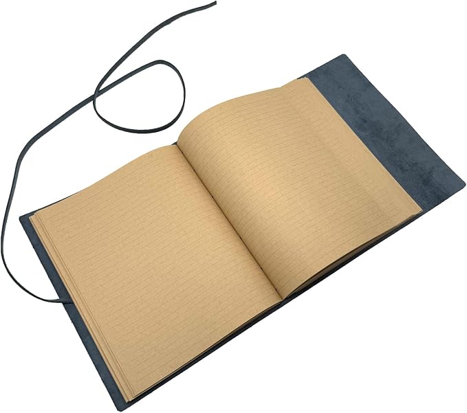 CooLeathor Large Notebook Journal - Genuine Leather Journals for Writing A4 Size Diary 8x10 Inch, Notepad For Women and Man, Gifts,Work,Travel Dark Blue