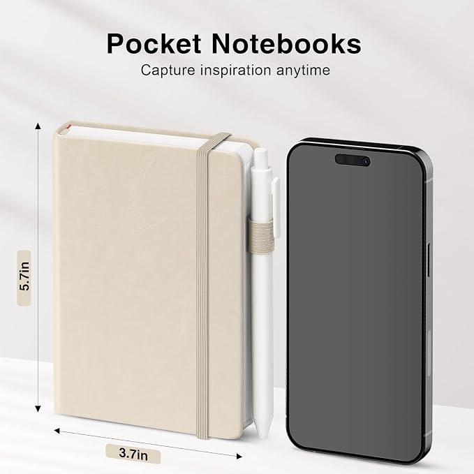 Pocket Small Notebook Journals, 16 Pack (8 Pastel Color) Mini Notebook 3.7x5.7 Journaling Notebooks for Women Men, Hardcover Lined Note Pads with Pens for Work, Business, Travel Journal, Office Supplies