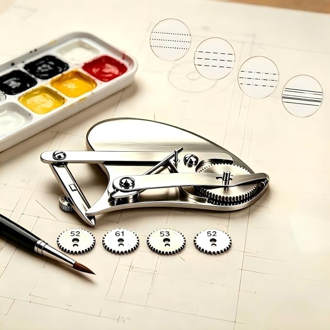 Vintage Precision Dotting Pen Set,Mechanical Gear Ruling Pen for Drawing(#A) | Mechanical Gear Ruling Pen,Precision Drafting Tools for Blueprint,Professional Technical Dotting Pens Kit for Drawing
