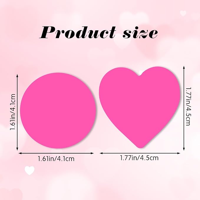 640 Sheets Cute Round Clear Sticky Tabs Transparent Sticky Notes Waterproof Clear Note Pads Bright Color Heart Strong Adhesive Post Book Markers Page Flags Stickers for Office School