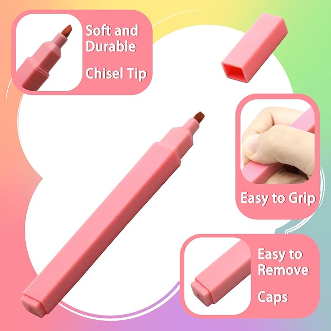 Vitoler Highlighters Assorted Colors,Chisel Tip No Bleed,12 Pack | long lasting ,Aesthetic,high quality for bible study,books,journal,writing,school office