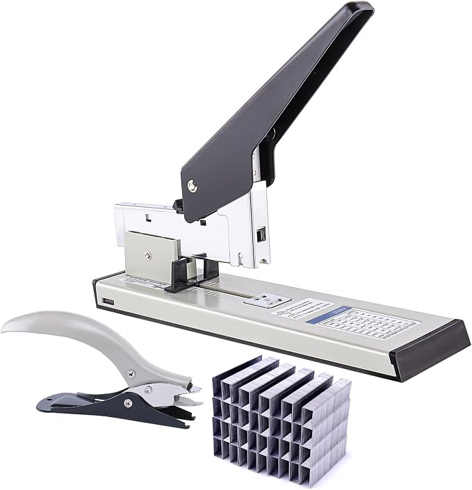 Heavy Duty Stapler,240 Sheet Capacity Office Stapler,Nextlifei Effortless Desk Stapler with 4000 Heavy Duty Staples,Large Stapler for Binding Documents,Leathers,Professional Staple Remover Included