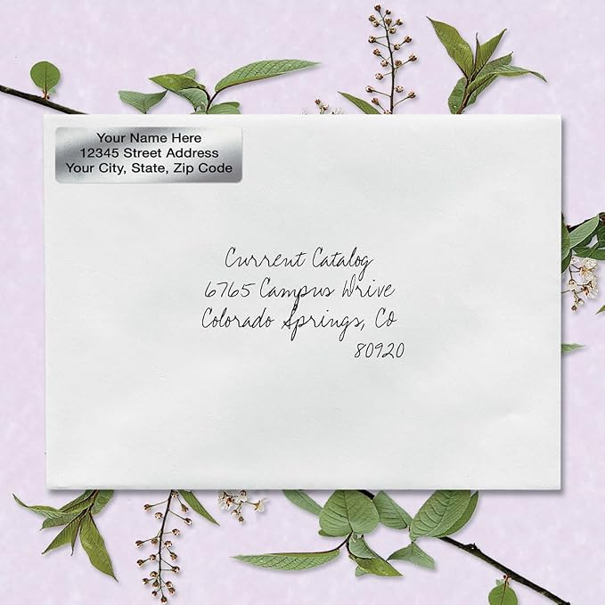 Colorful Images Personalized Return Address Labels | Silver Foil, 500 Count, Self-Adhesive Without Dispenser, Customize with Name & Shipping Address