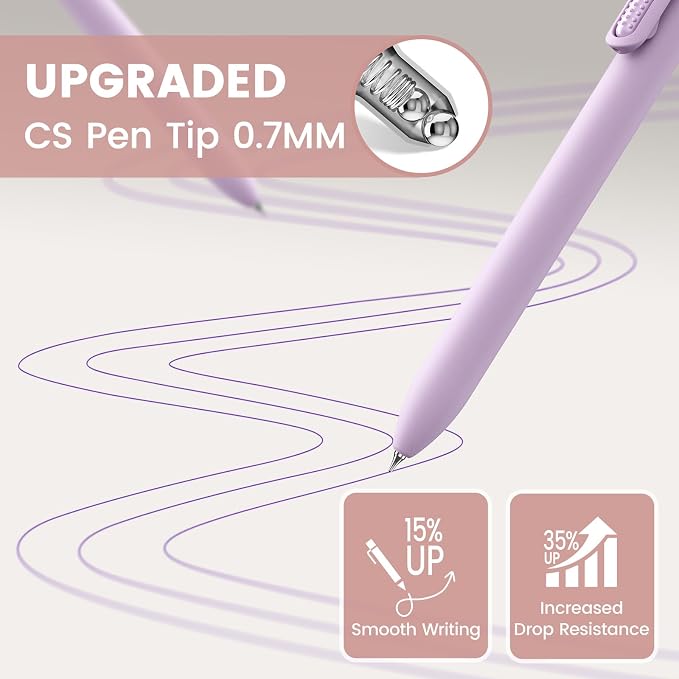 8 Pack Colored Gel Pens with Fidget, Morandi Color Ink No Smudge | 0.7mm Fine Point Smooth, Left-Handed Quick-drying Coloring Pens for Journaling, School Office Supplies, Gift for Women Men