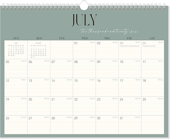 GuassLee Desk Calendar 2026-2027, 19-Month Hanging Desk/Wall Calendar From 2026 Jun-2027 Dec., 14" X 11" Monthly Planner With Thick Paper Spiral Bound For Office Home School Organizing & Planning