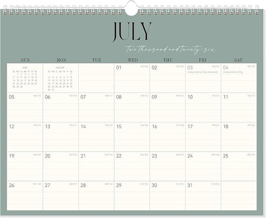 GuassLee Desk Calendar 2026-2027, 19-Month Hanging Desk/Wall Calendar From 2026 Jun-2027 Dec., 14" X 11" Monthly Planner With Thick Paper Spiral Bound For Office Home School Organizing & Planning