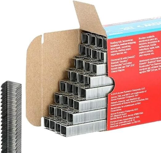 Arrow Fastener 506IP Heavy Duty T50 Staples for Upholstery, Construction, Furniture, Crafts, 3/8-Inch Leg Length, 3/8-Inch Crown Size, 5000 Pieces ( Pack of 1) | Heavy Duty, For Upholstery, Construction, Furniture, Crafts, Fit Arrow T50 Staple Guns, Ha...